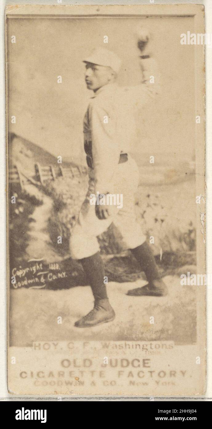 William Ellsworth 'Dummy' Hoy, Center Field, Washington Nationals, della serie Old Judge (N172) per le sigarette Old Judge 1888 emessa da Goodwin & Company la serie 'Old Judge' di carte da baseball (N172) è stata emessa da Goodwin & Company dal 1887 al 1890 per promuovere le sigarette Old Judge. William Ellsworth 'Dummy' Hoy, Center Field, Washington Nationals, della serie Old Judge (N172) per le sigarette Old Judge. 1888. Foto albume. Rilasciato da Goodwin & Company Foto Stock