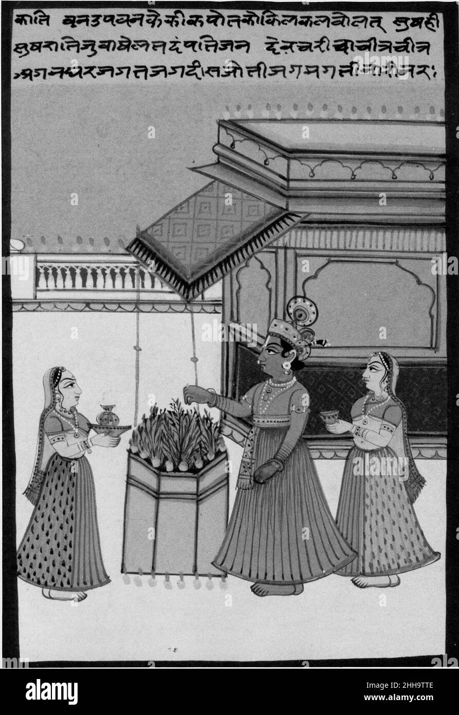 Krishna con due partecipanti fine 19th–inizio 20th secolo India. Krishna con due partecipanti 64845 Foto Stock Krishna con due partecipanti fine 19th–inizio 20th secolo India. Krishna con due partecipanti 64845 Foto Stock