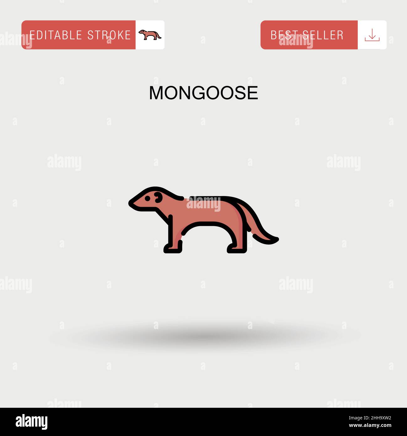 Icona Mongoose Simple Vector. Illustrazione Vettoriale