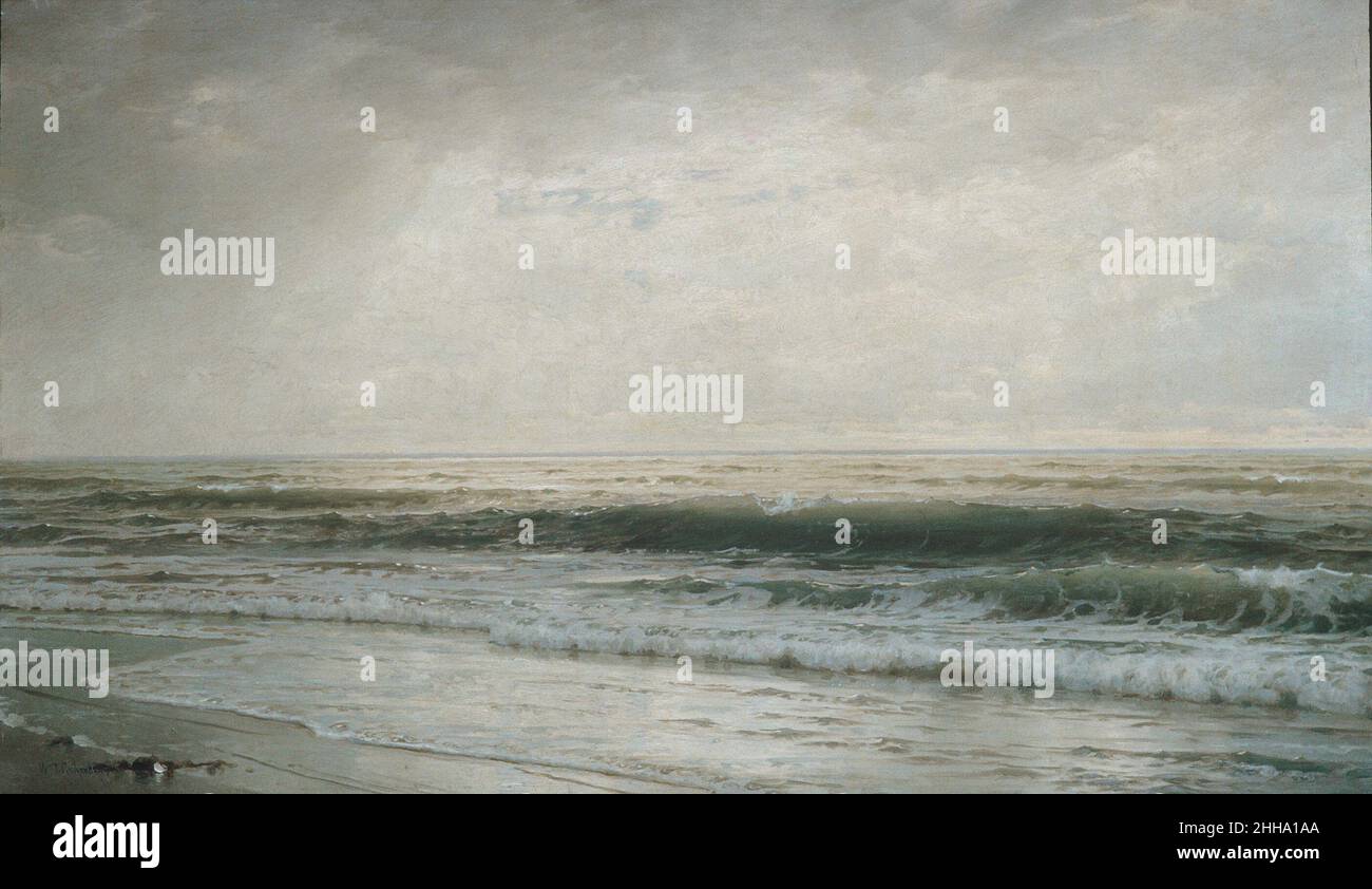 New Jersey Beach 1901 William Trost Richards American questo dipinto rappresenta l'ultima tappa della carriera prolifica di Richards. Rivela la sua definitiva, anche se riluttante, concessione alla più ampia resa delle forme e al lavoro a pennello più allentato che era diventato popolare entro la fine del ventesimo secolo ed è evidente nelle stagioni di Winslow Homer. Tuttavia, la preferenza di lunga data di Richards per i dettagli è ancora evidente nella definizione nitida delle onde cresting. Spiaggia del New Jersey 11904 Foto Stock New Jersey Beach 1901 William Trost Richards American questo dipinto rappresenta l'ultima tappa della carriera prolifica di Richards. Rivela la sua definitiva, anche se riluttante, concessione alla più ampia resa delle forme e al lavoro a pennello più allentato che era diventato popolare entro la fine del ventesimo secolo ed è evidente nelle stagioni di Winslow Homer. Tuttavia, la preferenza di lunga data di Richards per i dettagli è ancora evidente nella definizione nitida delle onde cresting. Spiaggia del New Jersey 11904 Foto Stock