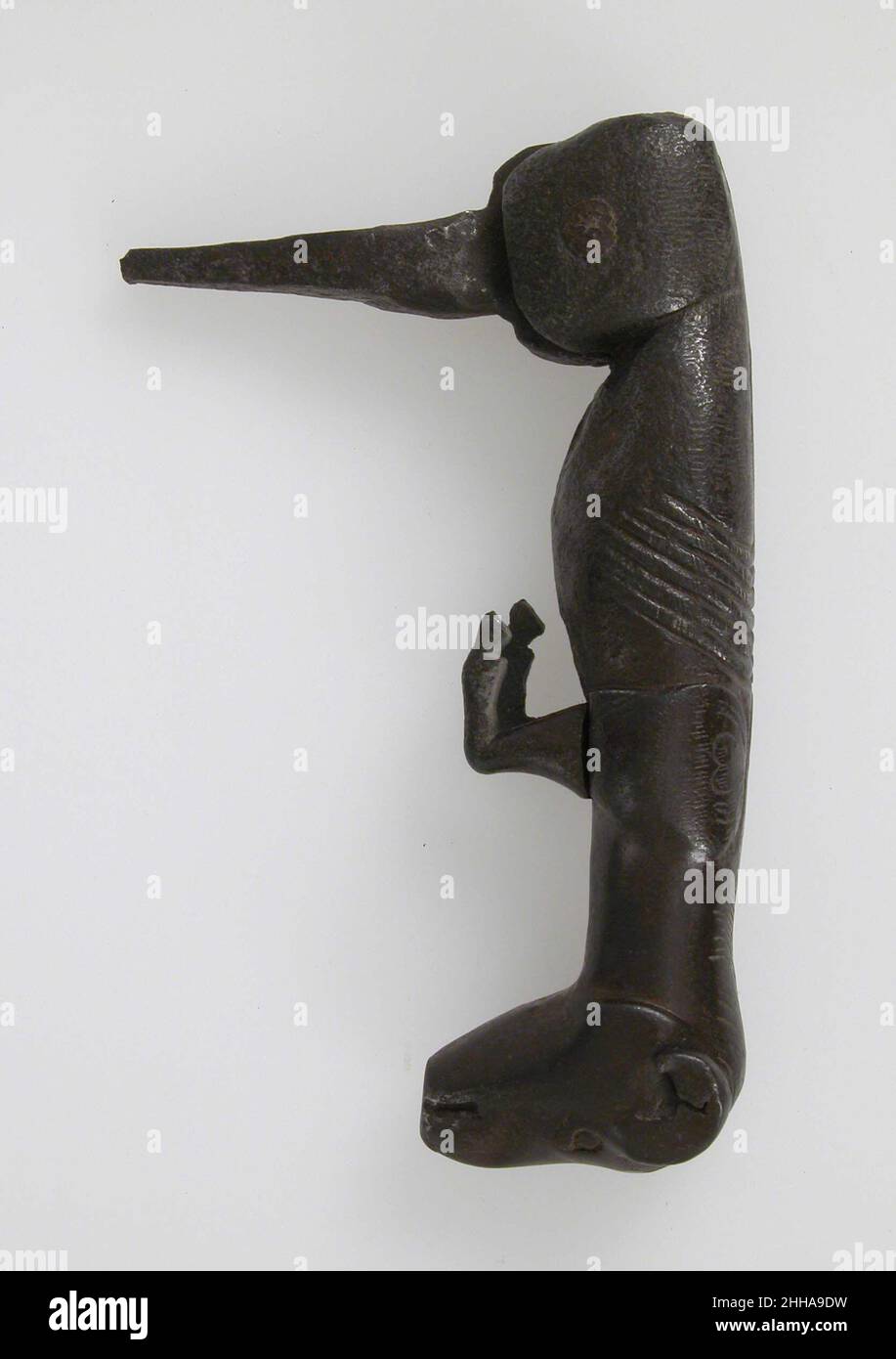 Porta Knocker 15th secolo tedesco. Detonatore portiera. Tedesco. 15th secolo. Ferro battuto. Ferro metallurgato Foto Stock