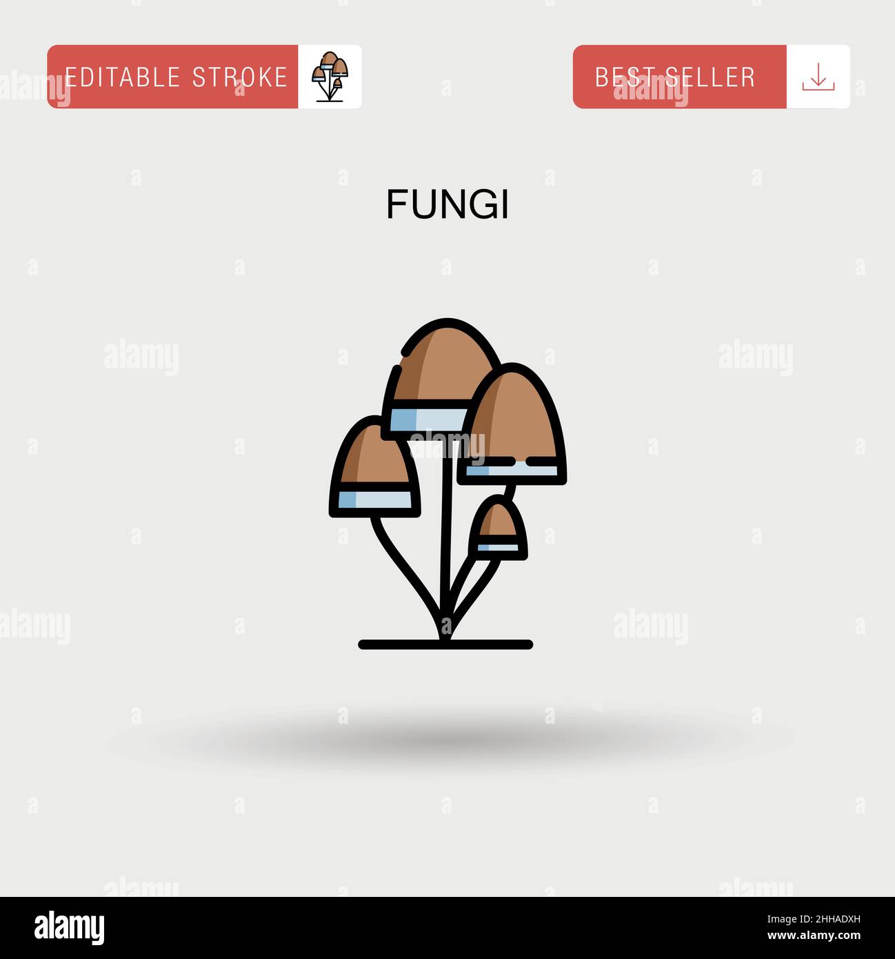 Fungi semplice vettore icona. Illustrazione Vettoriale