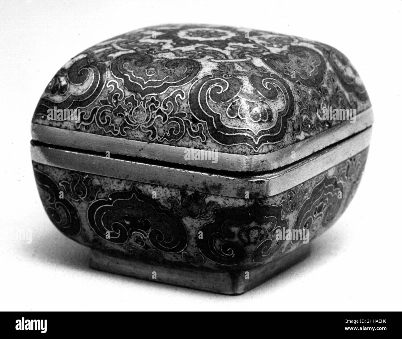 Scatola coperta fine 17th–inizio 18th Cina secolo. Scatola coperta 40737 Foto Stock