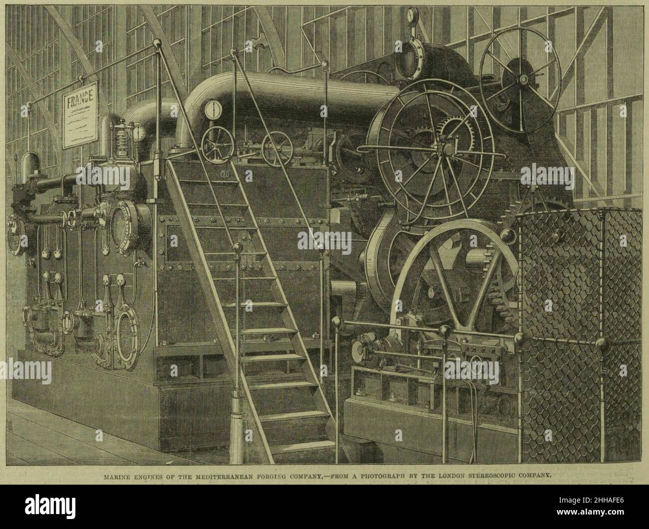 Société des Forges et Chantiers de la Méditerranée - ILN 1862. Foto Stock