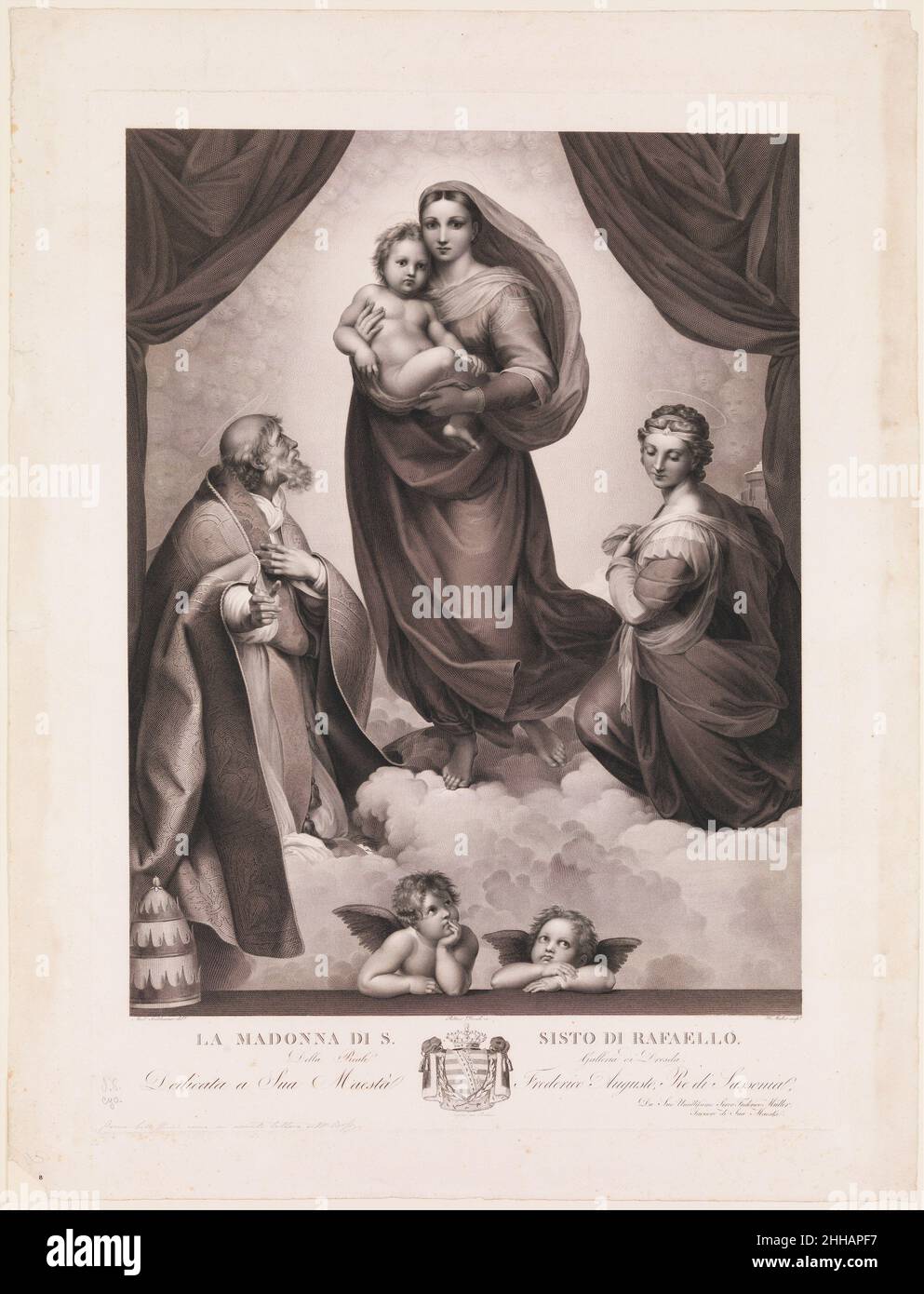 La Madonna Sistina n.d. Johann Friedrich Wilhelm Müller Tedesco. La Madonna Sistina 384974 Foto Stock