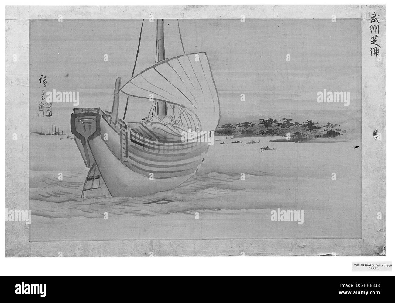 Shibaura Bay of Musashi Province 19th secolo Utagawa Hiroshige giapponese. Baia di Shibaura della provincia di Musashi 40339 Foto Stock