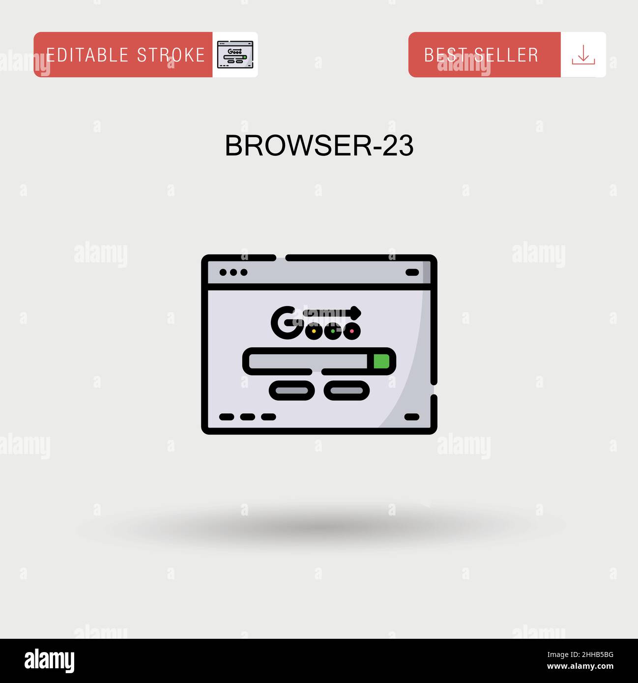 Browser-23 icona vettore semplice. Illustrazione Vettoriale