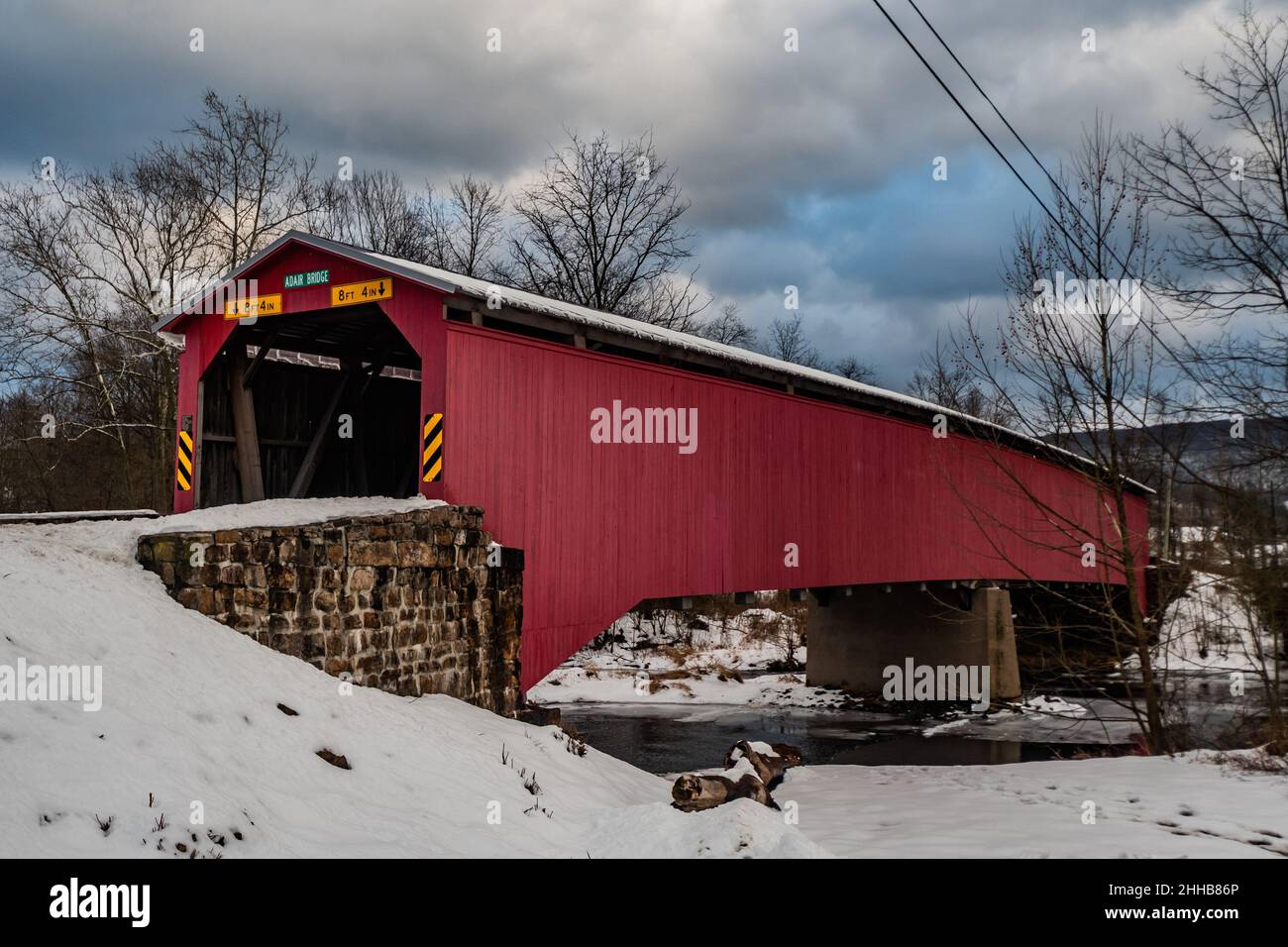 Adair Bridge su Sherman Creek, Perry County, Pennsylvania, Stati Uniti Foto Stock