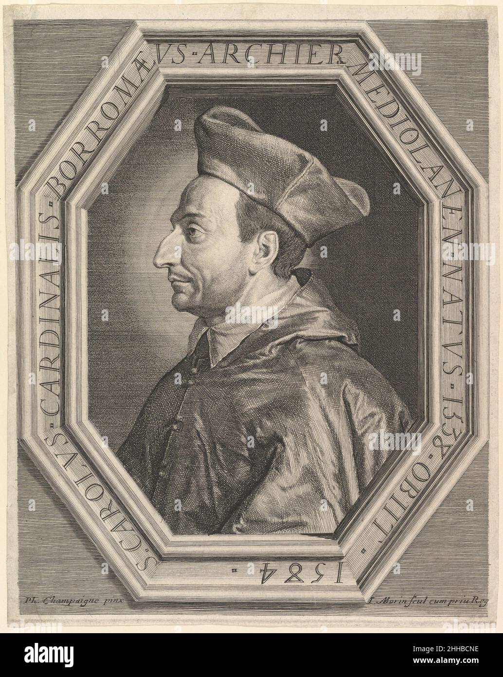 Saint Charles Borromee, cardinal et archeveque de Milan Jean Morin francese. San Carlo Borromee, cardinale et archeveque de Milan 369282 Foto Stock