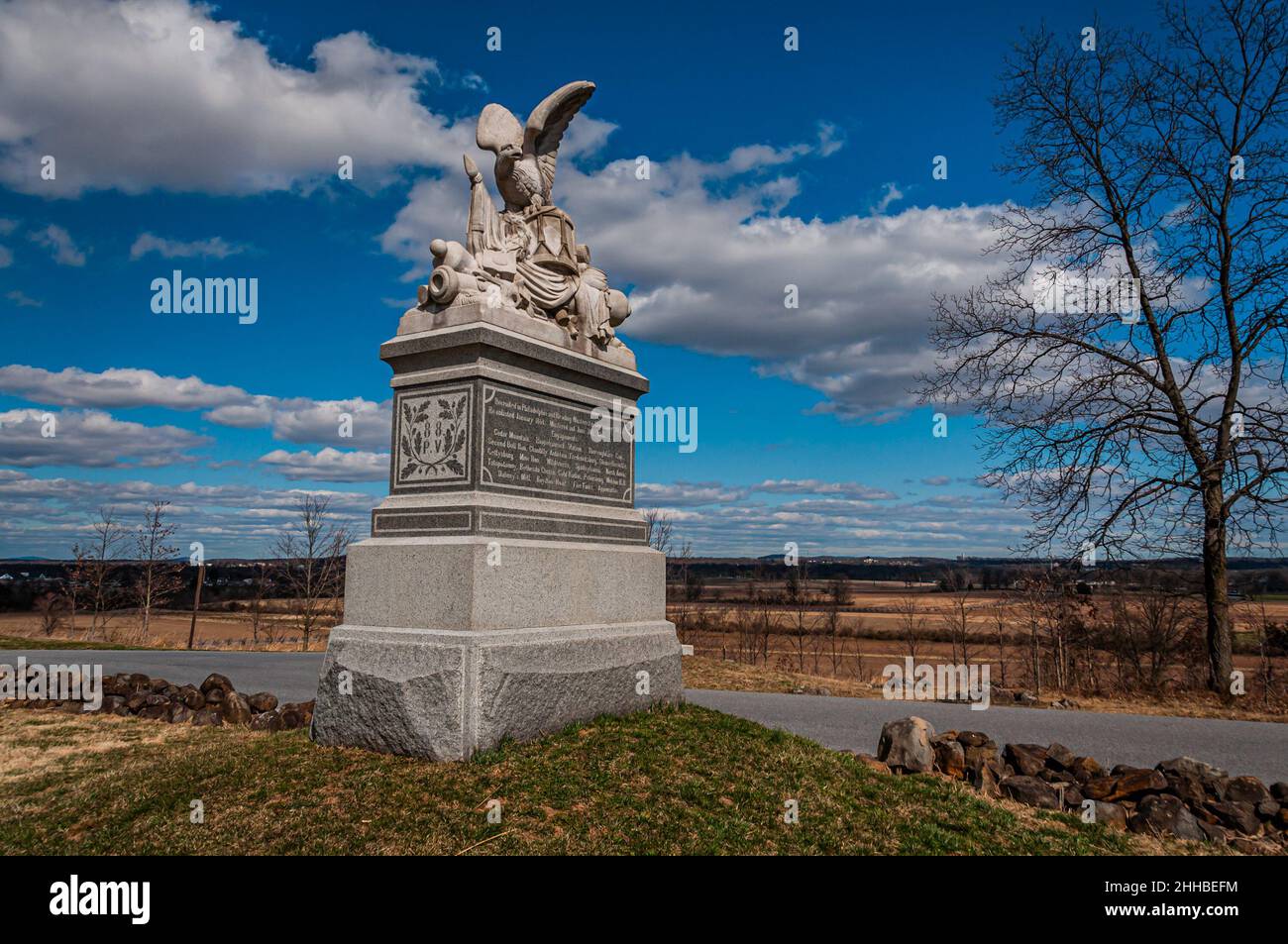 Foto del 88th Pennsylvania Volunteer Fanttry Monument, Oak Ridge, Gettysburg National Military Park, Pennsylvania USA Foto Stock