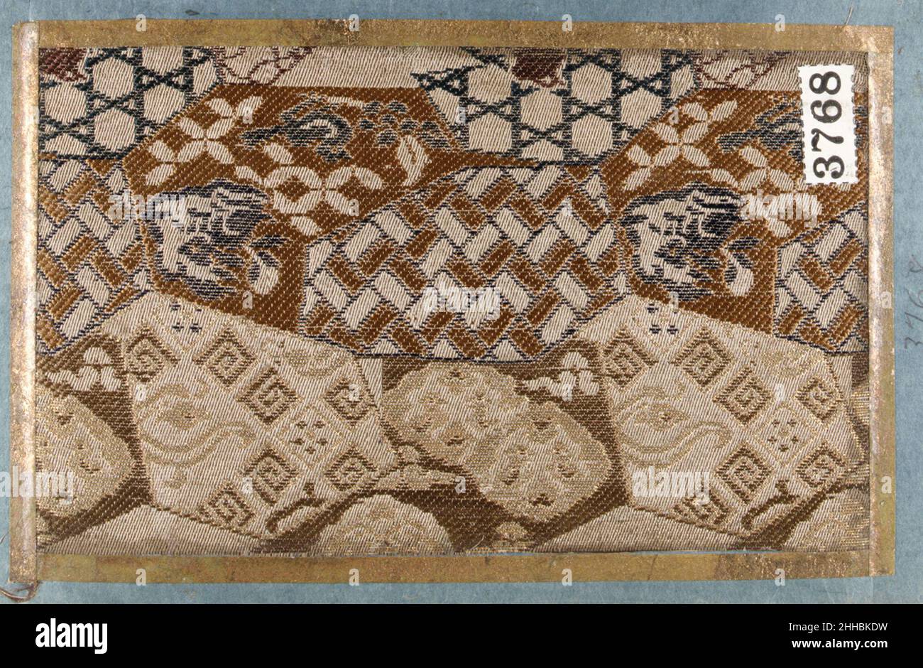 Esempio tessile da esempio di Libro 19th secolo Giappone. Campione di tessuto dal libro campione 68245 Foto Stock