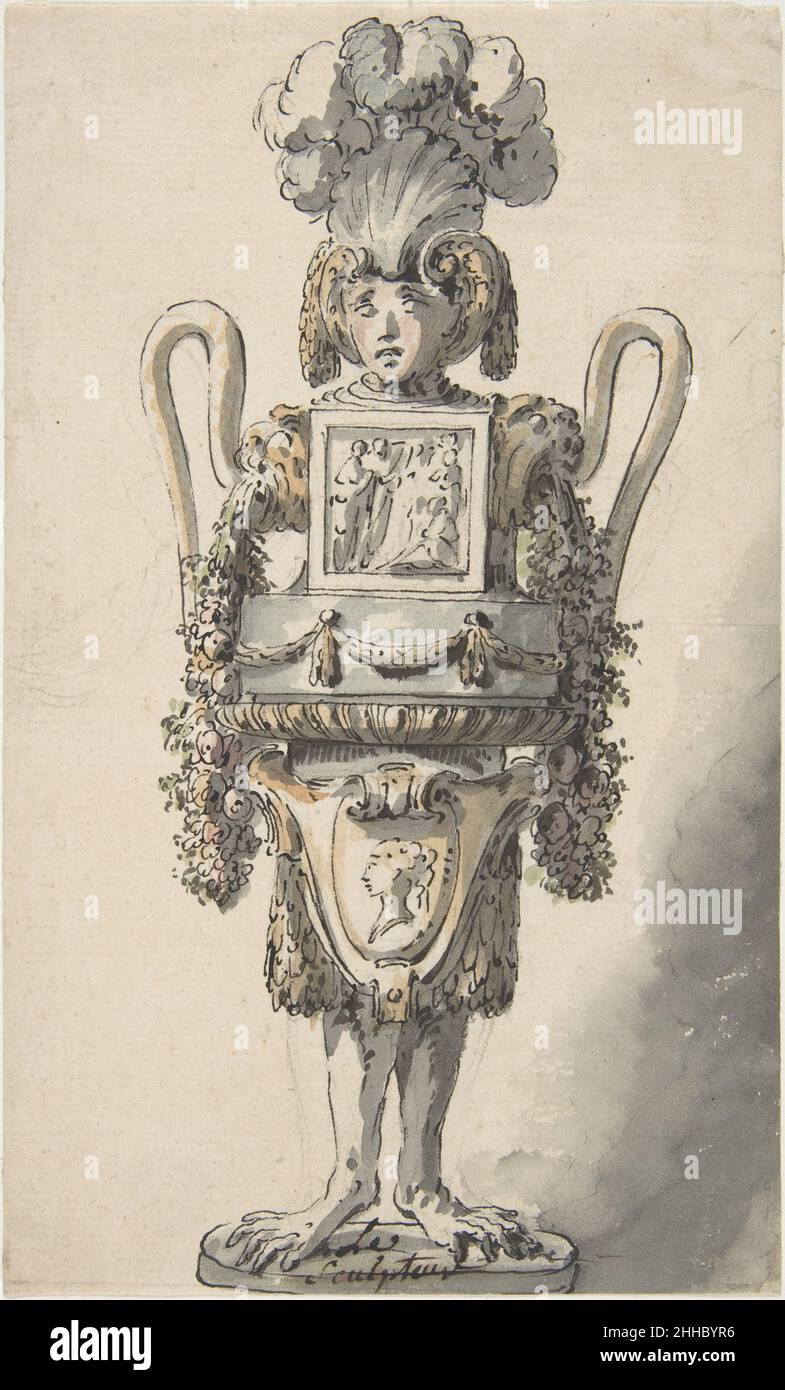 Caricatura di uno scultore Jean Charles Delafosse francese. Caricatura di uno scultore 335916 Foto Stock