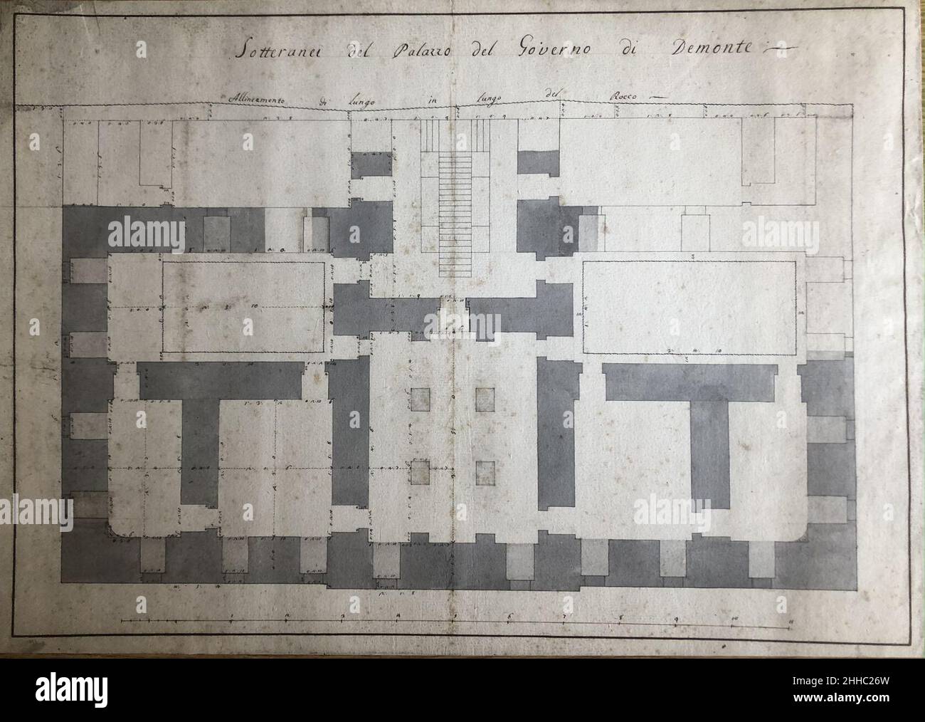 Sotterranei del Palazzo del Governo di Demonte. Foto Stock