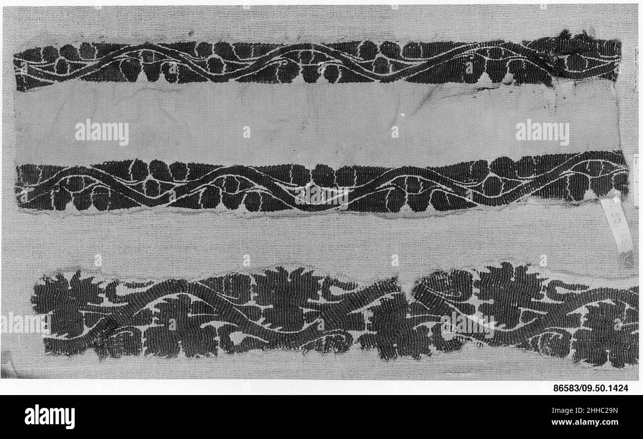 Frammento tessile 4th–5th secolo. Frammento tessile 445743 Foto Stock