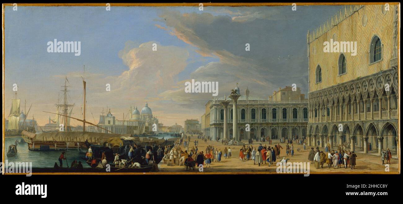 Il Molo, Venezia, guardando ad Ovest ca. 1709 Luca Carlevaris italiano. Il Molo, Venezia, guardando ad Ovest 459032 Foto Stock