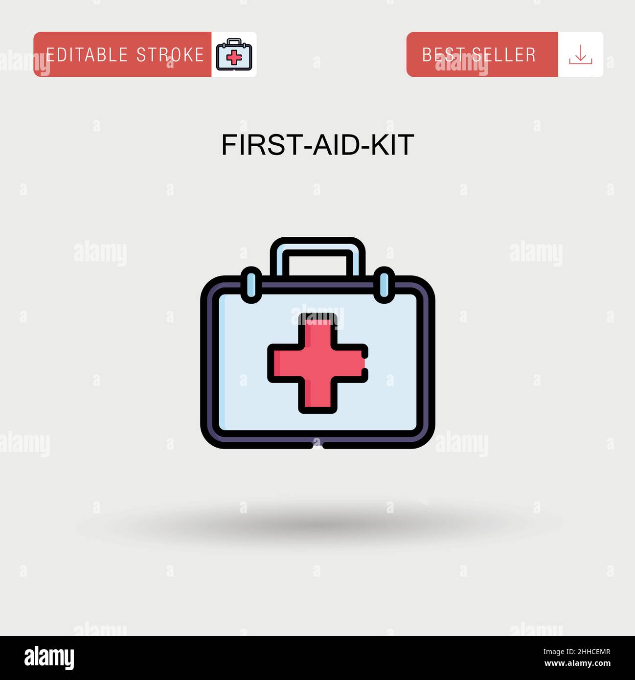 Icona vettore semplice kit di pronto soccorso. Illustrazione Vettoriale