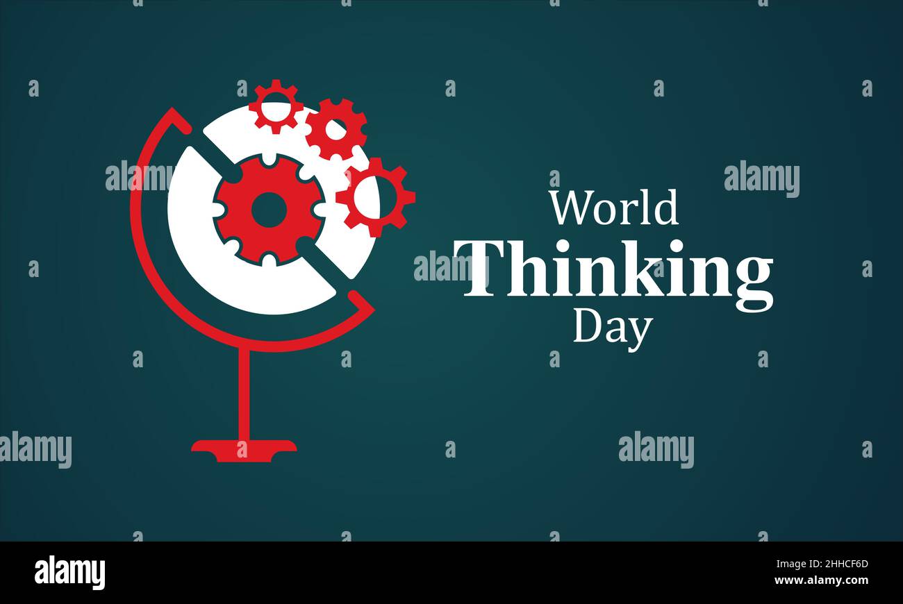 Giornata del pensiero mondiale. Modello vettoriale concetto creativo per banner, biglietti, poster, sfondo. Illustrazione Vettoriale