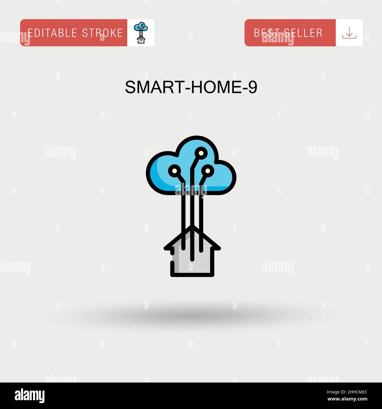 Icona vettore semplice Smart-home-9. Illustrazione Vettoriale