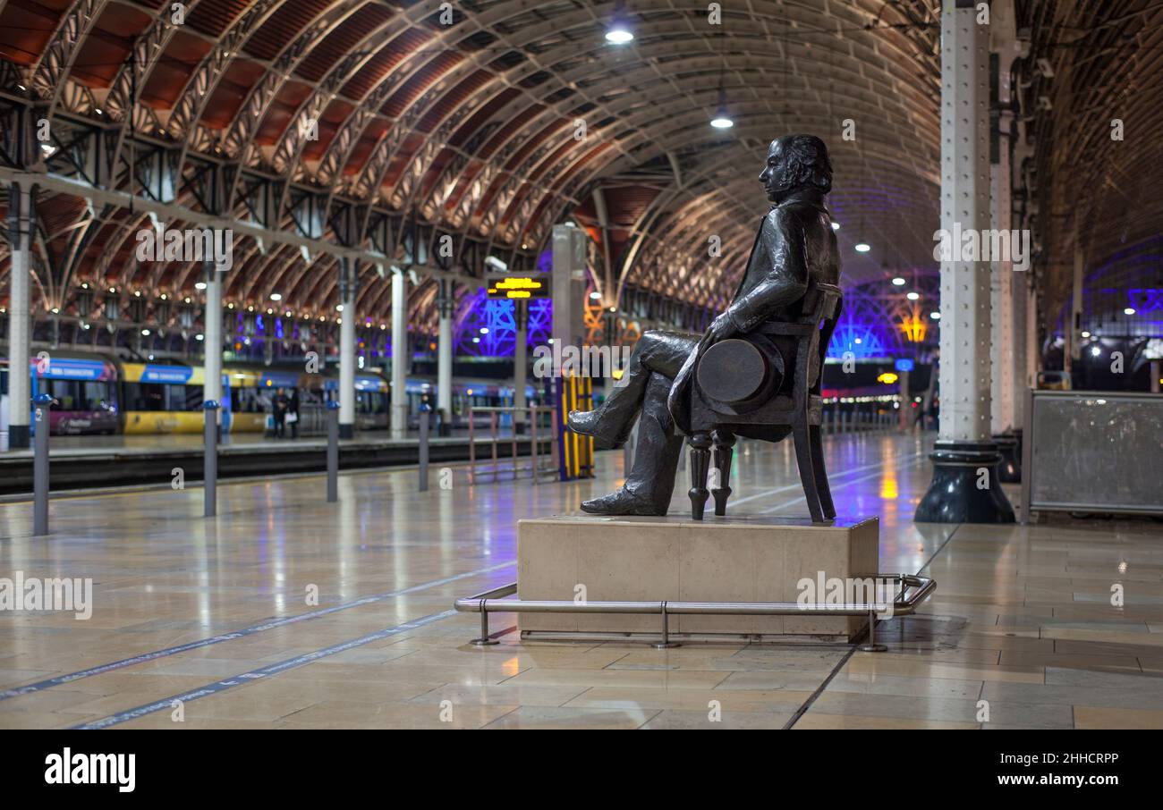 Stazione ferroviaria di Londra Paddington Bronze Statua del Regno di Isambard Brunel di John Doubleday Foto Stock