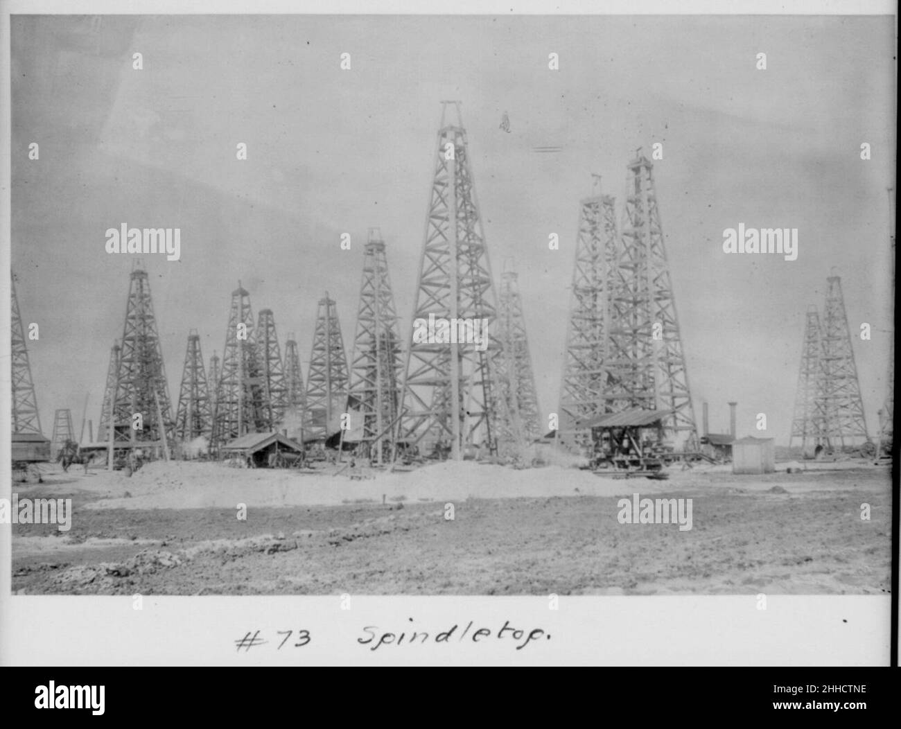 Spindletop (Spindletop, Beaumont, Port Arthur, e nelle vicinanze, Texas - industria petrolifera). Foto Stock