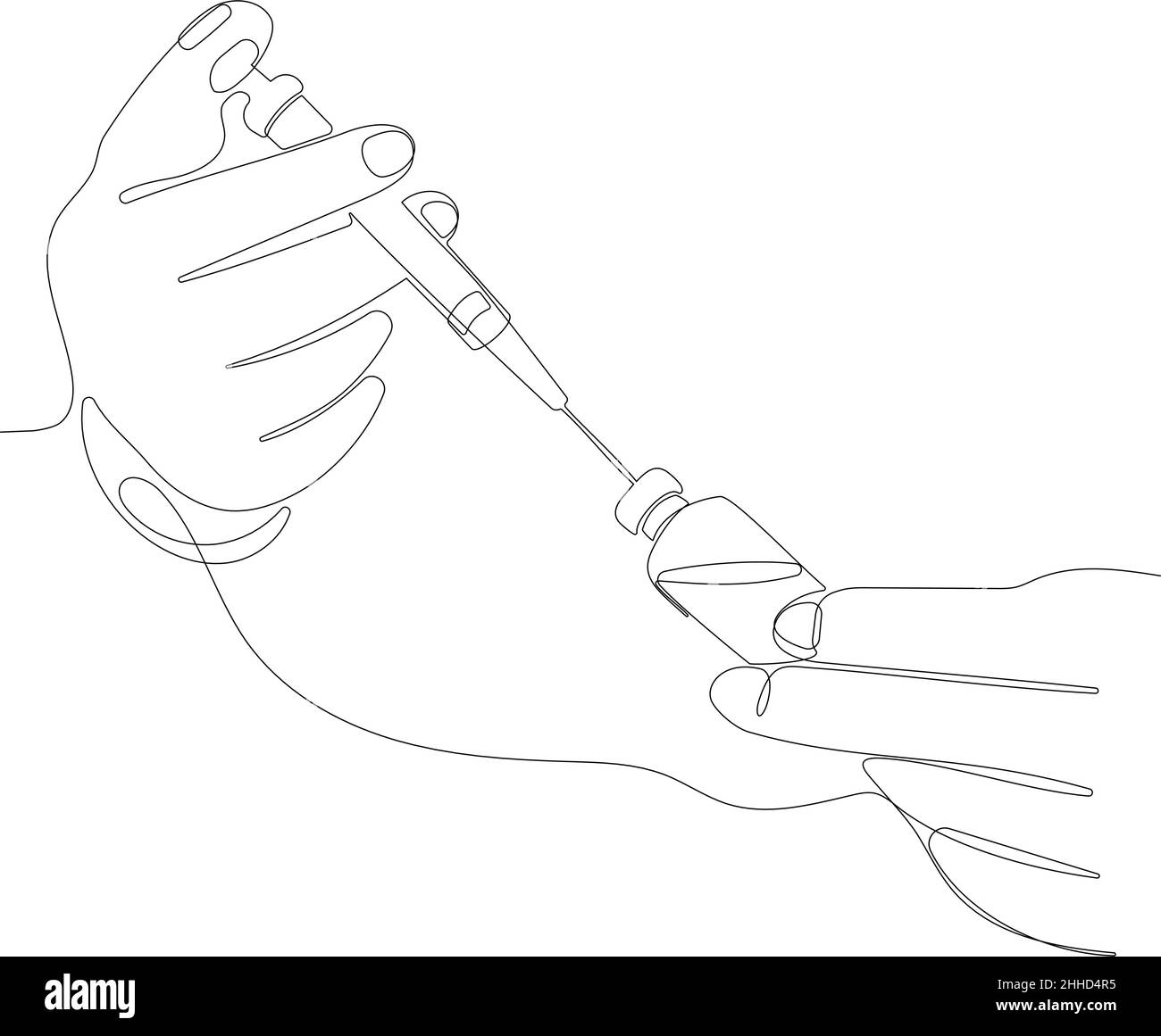 Medico del medicinale e dose di vaccino Illustrazione Vettoriale