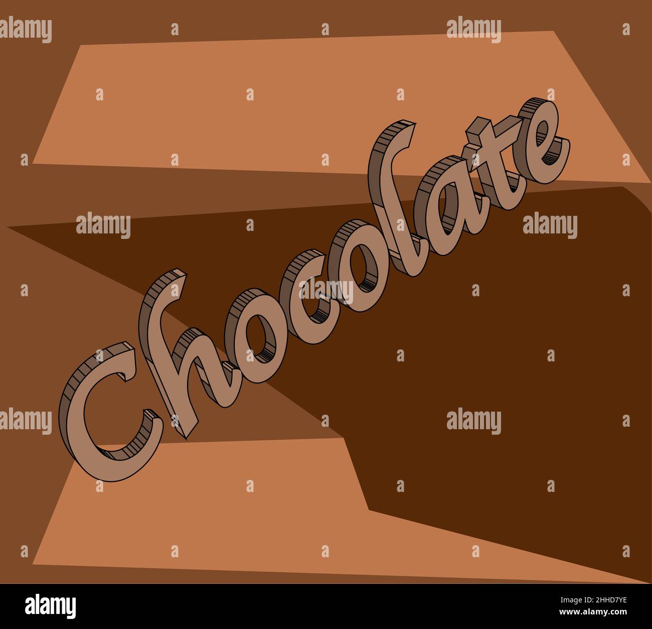 I colori tipici del cioccolato si trovano sotto la texy Chocolte nel 3D Foto Stock