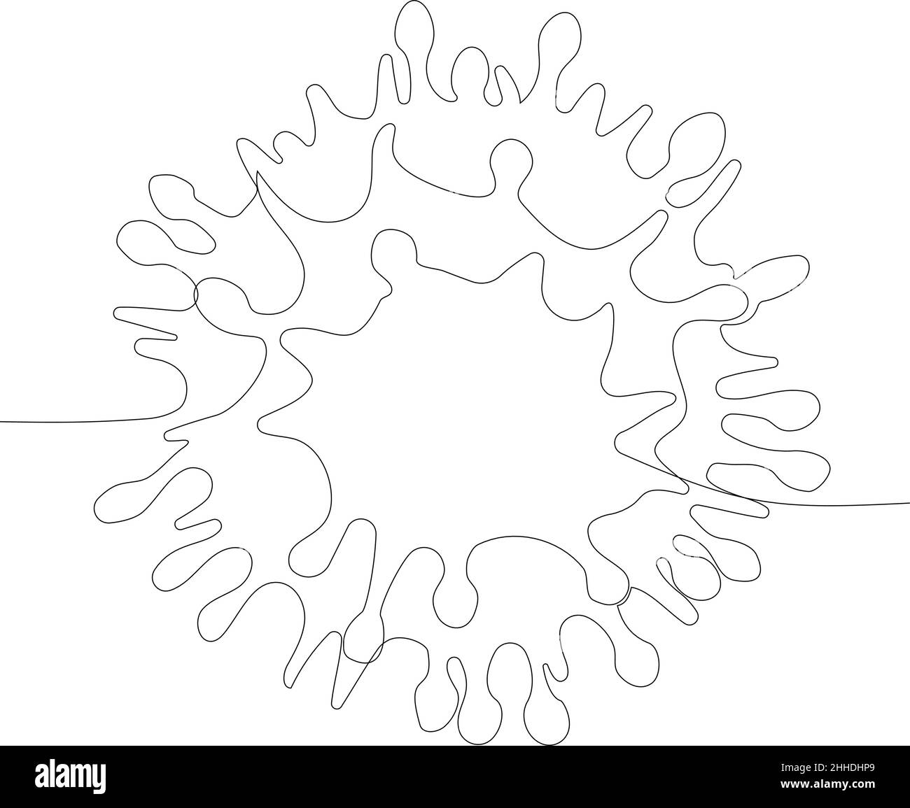 Icona del coronavirus. Cartello SARS Covid-19 Illustrazione Vettoriale