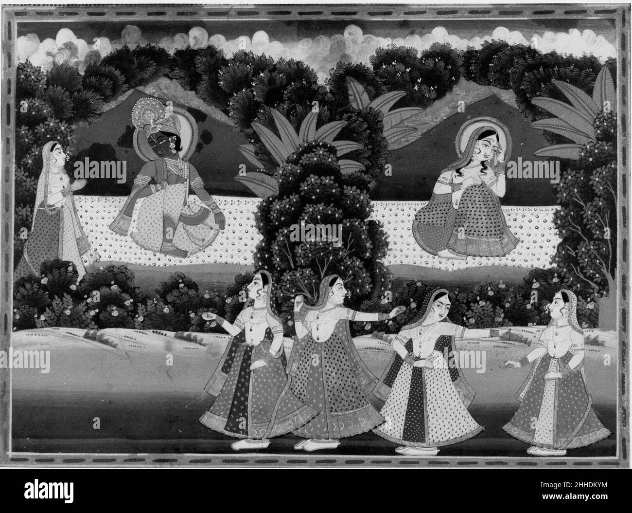 Krishna e Radha seduti su una piattaforma nel paesaggio con ballerini e Attendant fine 19th–inizio 20th secolo India. Krishna e Radha seduti su una piattaforma in Paesaggio con ballerini e Attendant 64841 Foto Stock Krishna e Radha seduti su una piattaforma nel paesaggio con ballerini e Attendant fine 19th–inizio 20th secolo India. Krishna e Radha seduti su una piattaforma in Paesaggio con ballerini e Attendant 64841 Foto Stock