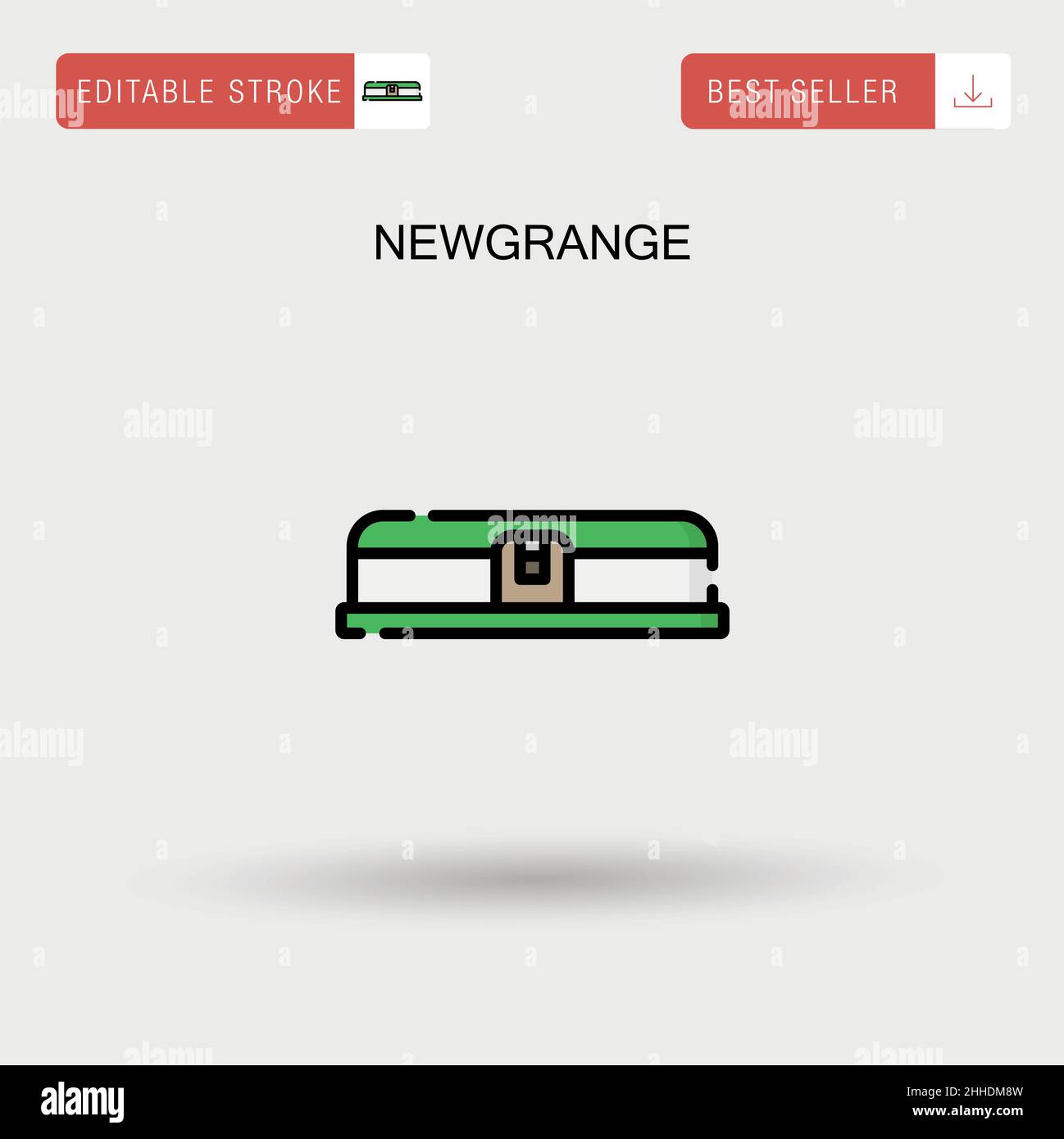 Icona vettore semplice Newgrange. Illustrazione Vettoriale