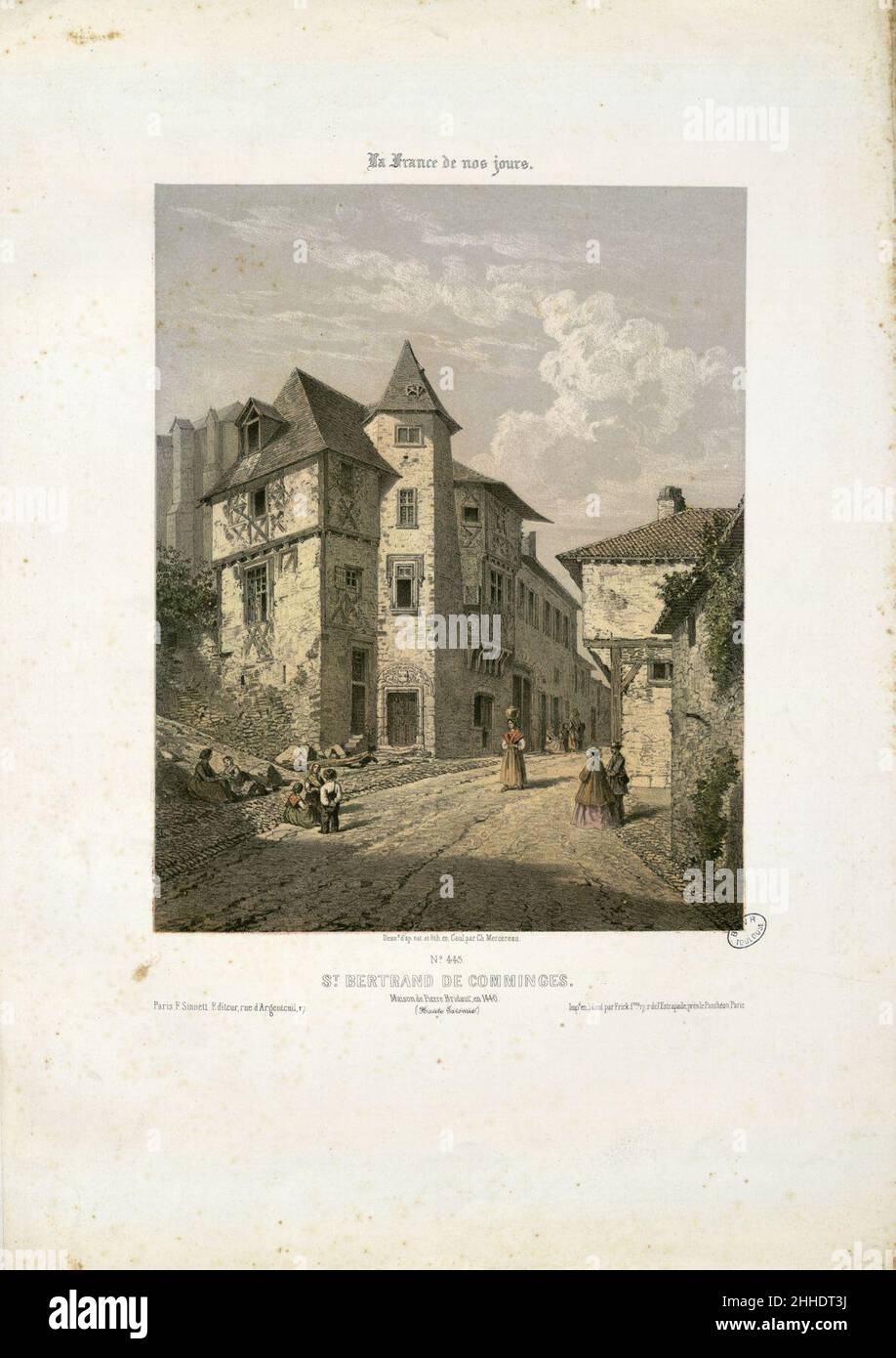 Bertrand de Comminges - Maison de Pierre Bridaul, en 1440 (Haute Garonne) - Fonds Ancely - B315556101 A MERCEREAU 1 004. Foto Stock