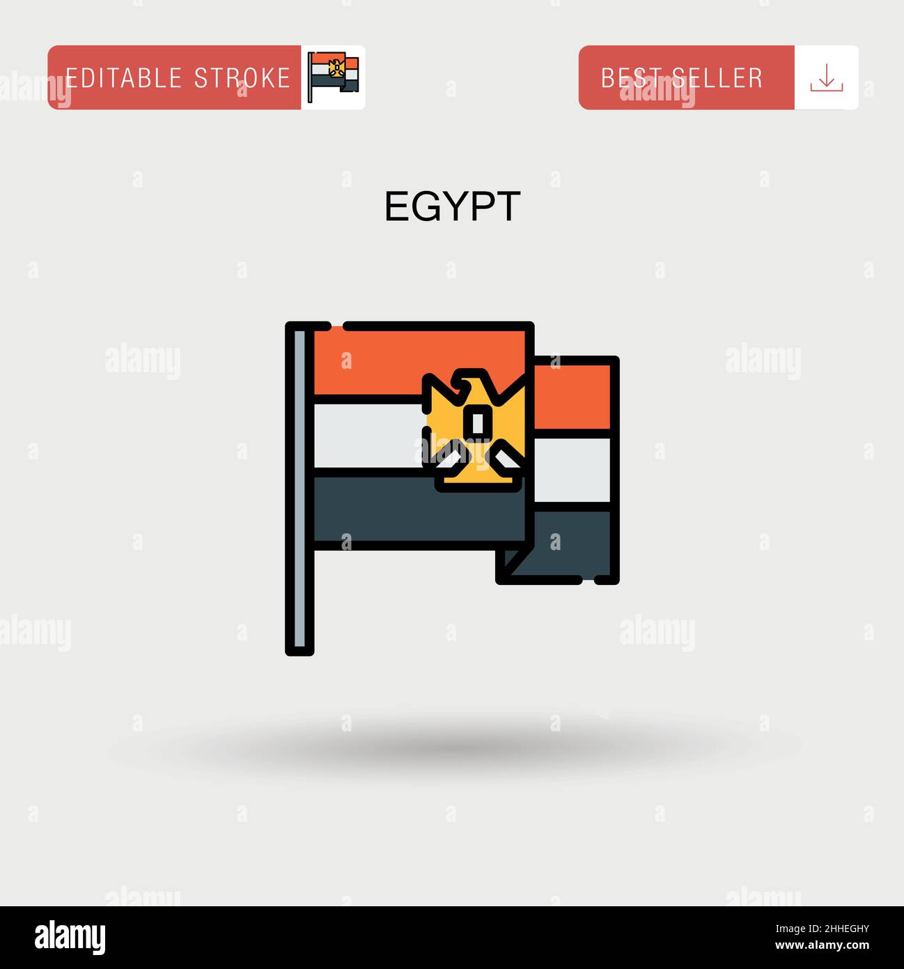 Egitto semplice icona vettoriale. Illustrazione Vettoriale