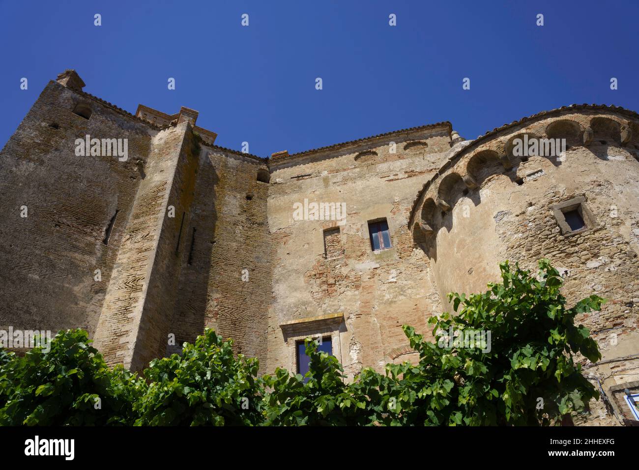 Esterno dello storico castello di Serracapriola, in provincia di Foggia, Puglia, Italia Foto Stock