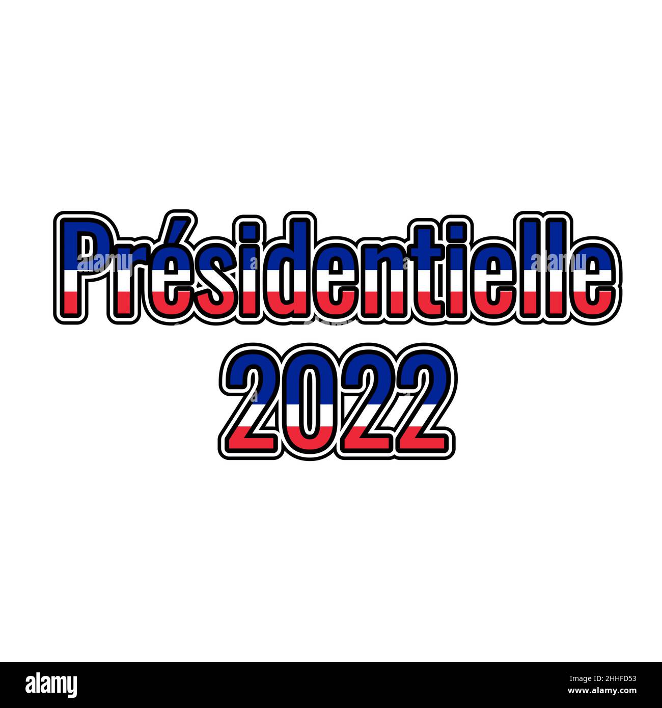 Elezioni presidenziali francesi nel 2022 simbolo Foto Stock