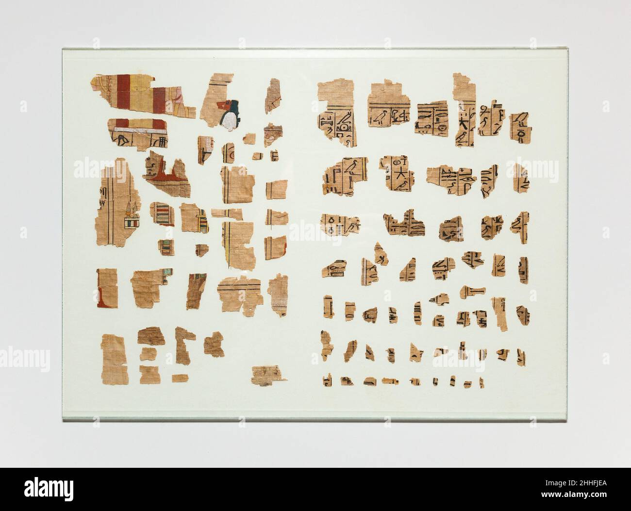 Frammenti da un Libro dei morti ca. 1295–1070 a.C. nuovo regno, Ramesside. Frammenti da un Libro dei morti 553719 Foto Stock