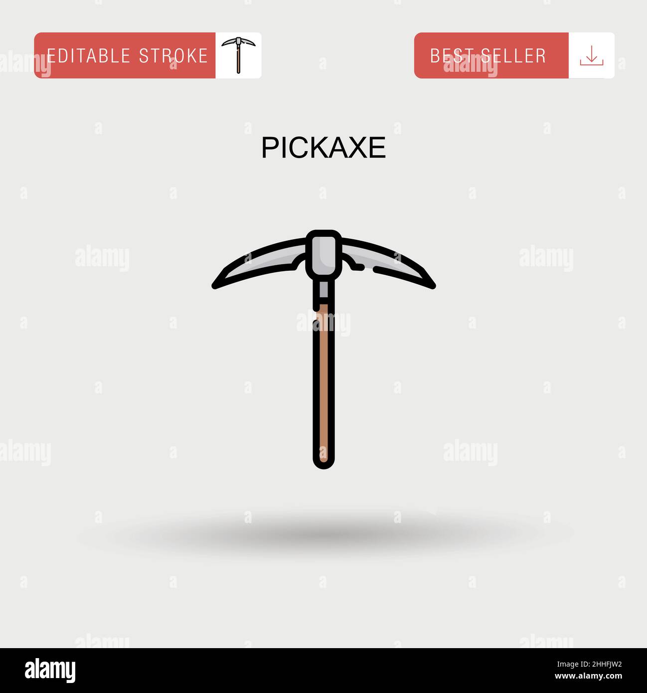 Pickaxe semplice icona vettoriale. Illustrazione Vettoriale