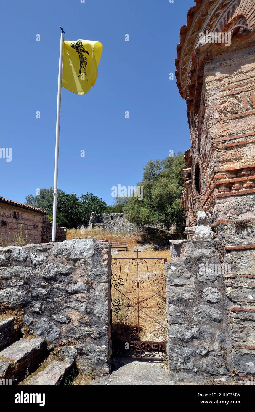 Kypseli, Grecia - monastero bizantino di Agios Dimitrios aks Saint Demetrio in Epiro Foto Stock