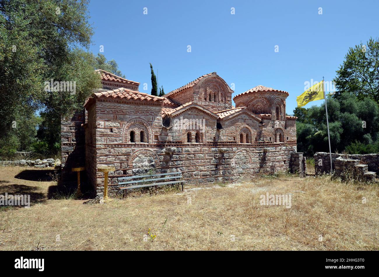 Kypseli, Grecia - monastero bizantino di Agios Dimitrios aks Saint Demetrio in Epiro Foto Stock