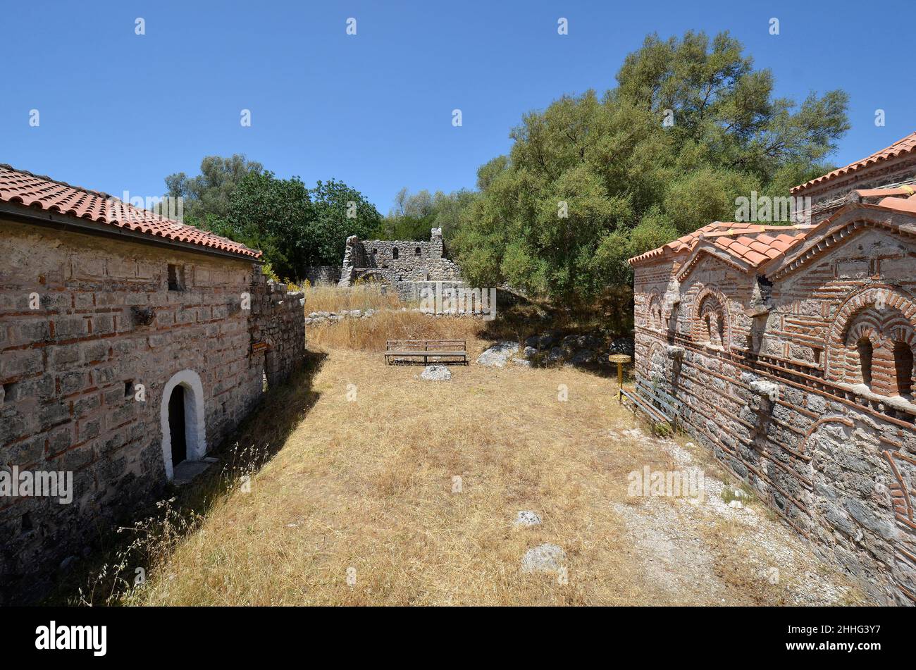 Kypseli, Grecia - monastero bizantino di Agios Dimitros aks Saint Demetrio in Epiro Foto Stock