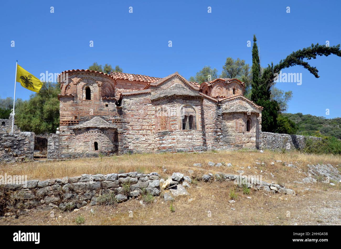 Kypseli, Grecia - monastero bizantino di Agios Dimitrios aks Saint Demetrio in Epiro Foto Stock