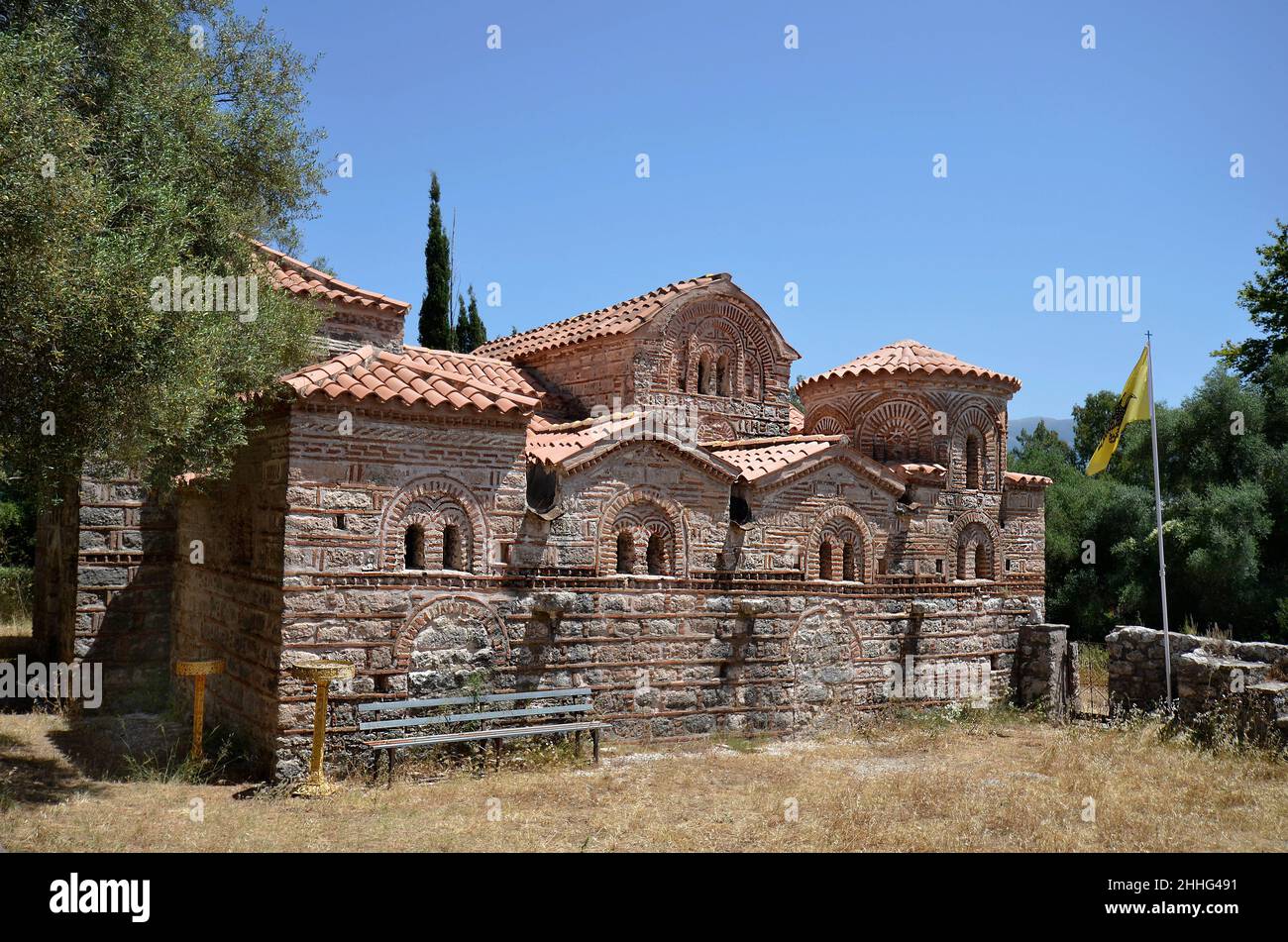 Kypseli, Grecia - monastero bizantino di Agios Dimitros aks Saint Demetrio in Epiro Foto Stock