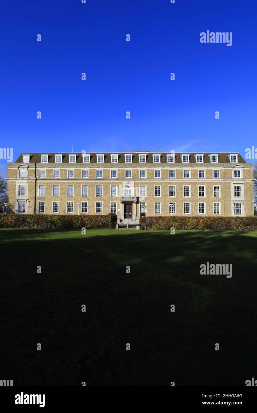 The Shire Hall, Cambridgeshire County Council Buildings, Castle Street, Cambridge City, Inghilterra, Regno Unito Foto Stock