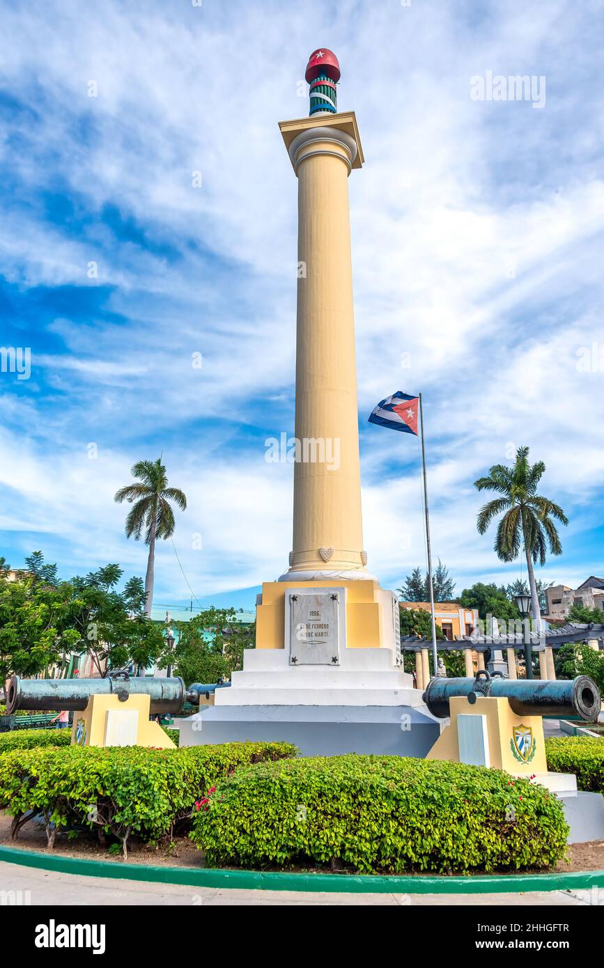 Monumento a Jose Marti in Plaza de Marte. Il luogo famoso è un'attrazione turistica. Foto Stock