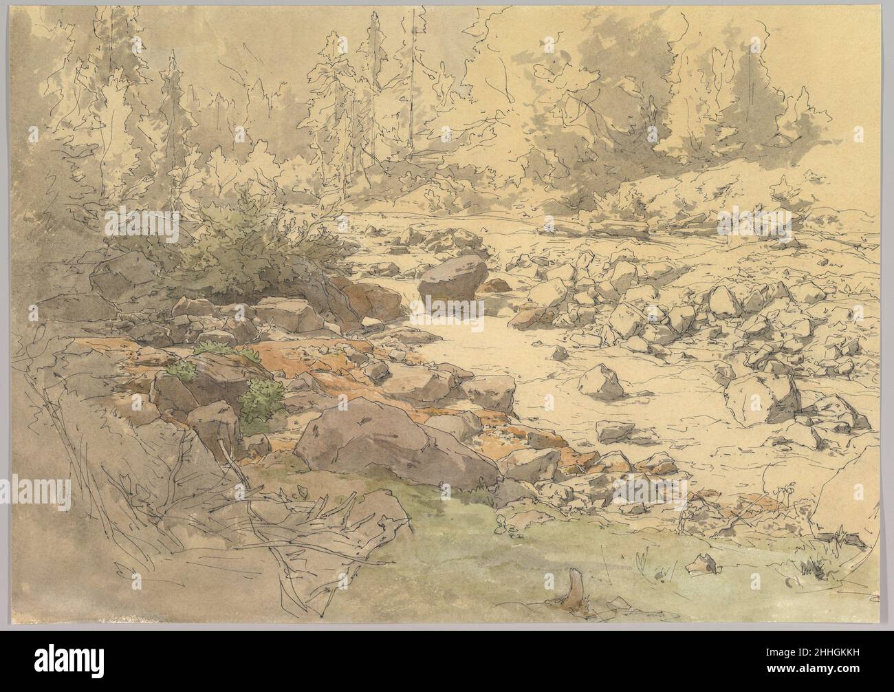 Paesaggio con rocce in un fiume (vicino Kronau?) 19th–inizio 20th secolo Eduard Peithner von Lichtenfels Austriaco. Paesaggio con rocce in un fiume (vicino Kronau?) 382507 Artist: Eduard Peithner von Lichtenfels, Austrian, Vienna 1833?1913 Berlino, Paesaggio con rocce in un fiume (vicino Kronau?), 19th?primi del 20th secolo, penna e inchiostro nero, e acquerello, foglio: 12 1/16 x 17 in. (30,7 x 43,2 cm). Il Metropolitan Museum of Art, New York. Acquisto, C. G. Boerner Gift, 2008 (2008,226) Foto Stock Paesaggio con rocce in un fiume (vicino Kronau?) 19th–inizio 20th secolo Eduard Peithner von Lichtenfels Austriaco. Paesaggio con rocce in un fiume (vicino Kronau?) 382507 Artist: Eduard Peithner von Lichtenfels, Austrian, Vienna 1833?1913 Berlino, Paesaggio con rocce in un fiume (vicino Kronau?), 19th?primi del 20th secolo, penna e inchiostro nero, e acquerello, foglio: 12 1/16 x 17 in. (30,7 x 43,2 cm). Il Metropolitan Museum of Art, New York. Acquisto, C. G. Boerner Gift, 2008 (2008,226) Foto Stock