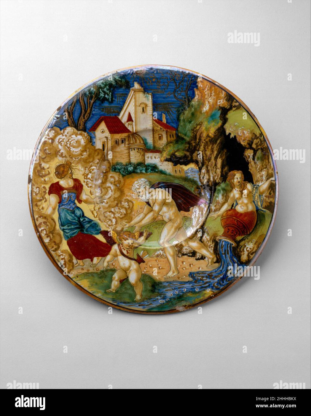 Targa 1534 Francesco Xanto Avelli da Rovigo Italiano. Targhetta (tagliere) 460207 Foto Stock