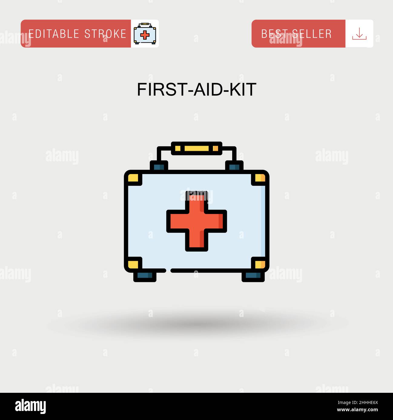 Icona vettore semplice kit di pronto soccorso. Illustrazione Vettoriale