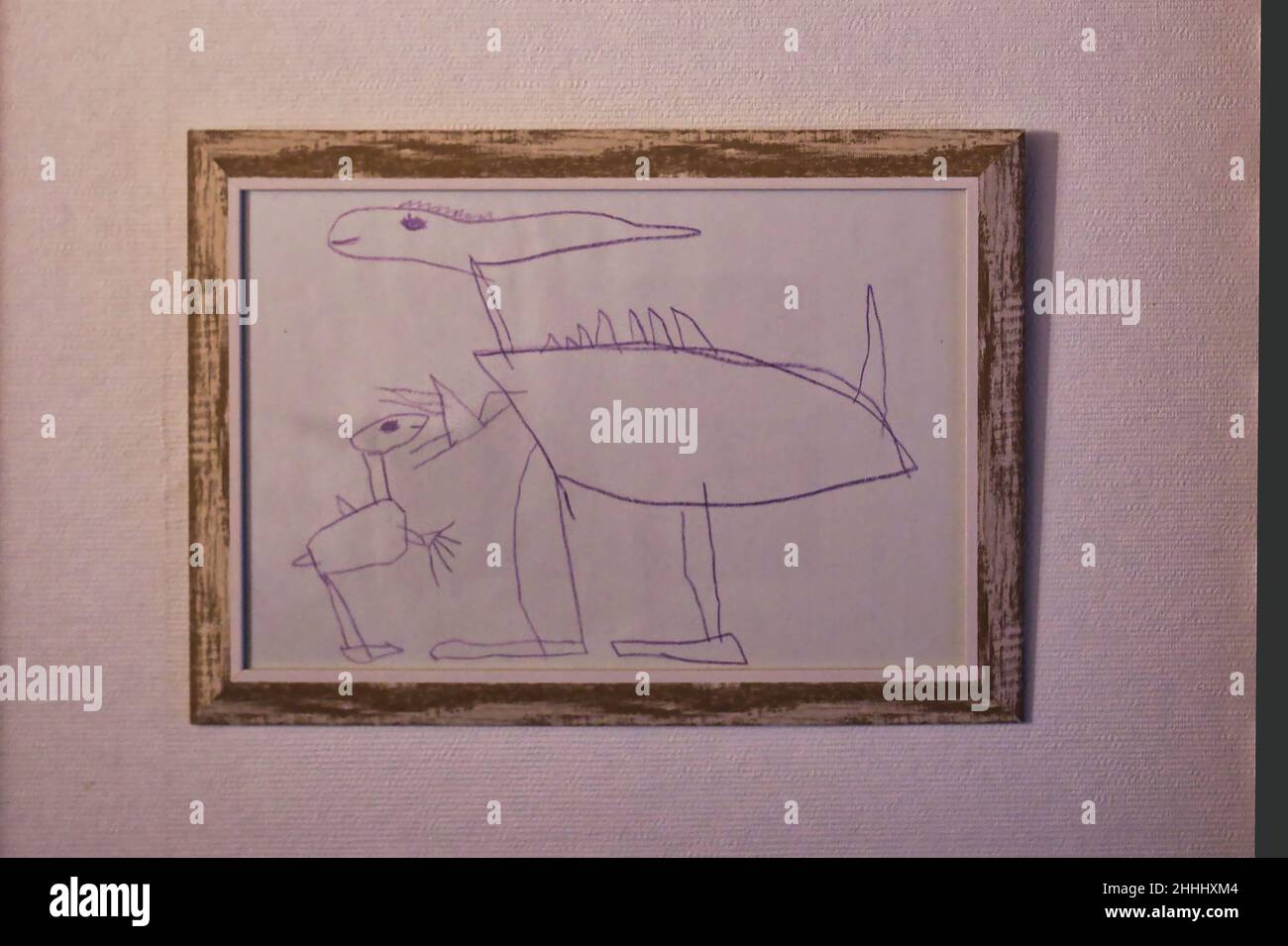 Immagine incorniciata di un dipinto di un bambino Foto Stock