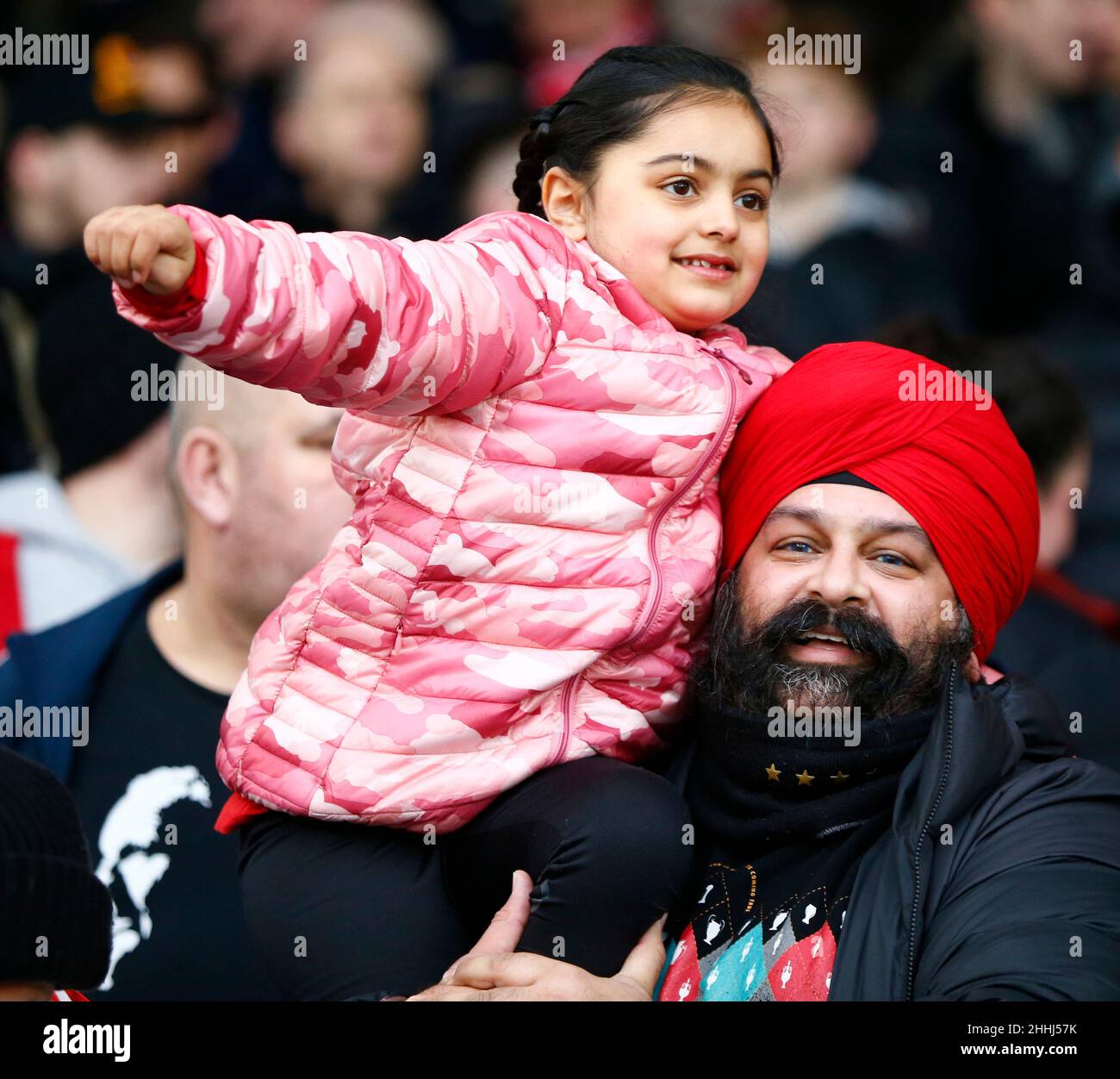 LONDRA, Regno Unito, GENNAIO 23:Liverpool tifosi durante la Premier League tra Crystal Palace e Liverpool al Selhurst Park Stadium, Londra su 23 Foto Stock