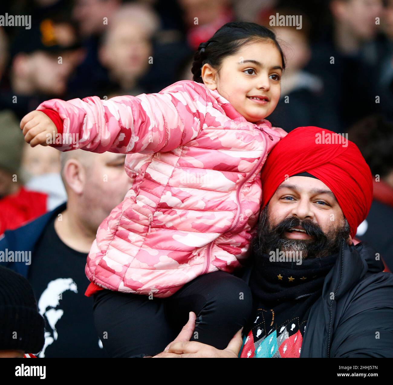 LONDRA, Regno Unito, GENNAIO 23:Liverpool tifosi durante la Premier League tra Crystal Palace e Liverpool al Selhurst Park Stadium, Londra su 23 Foto Stock