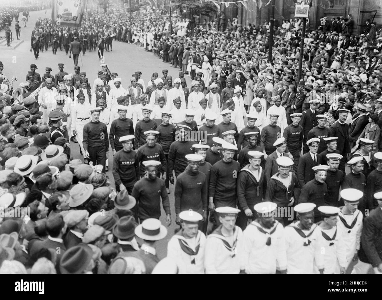 La vittoria di Londra marzo, marinai. Maggio 1919 Foto Stock