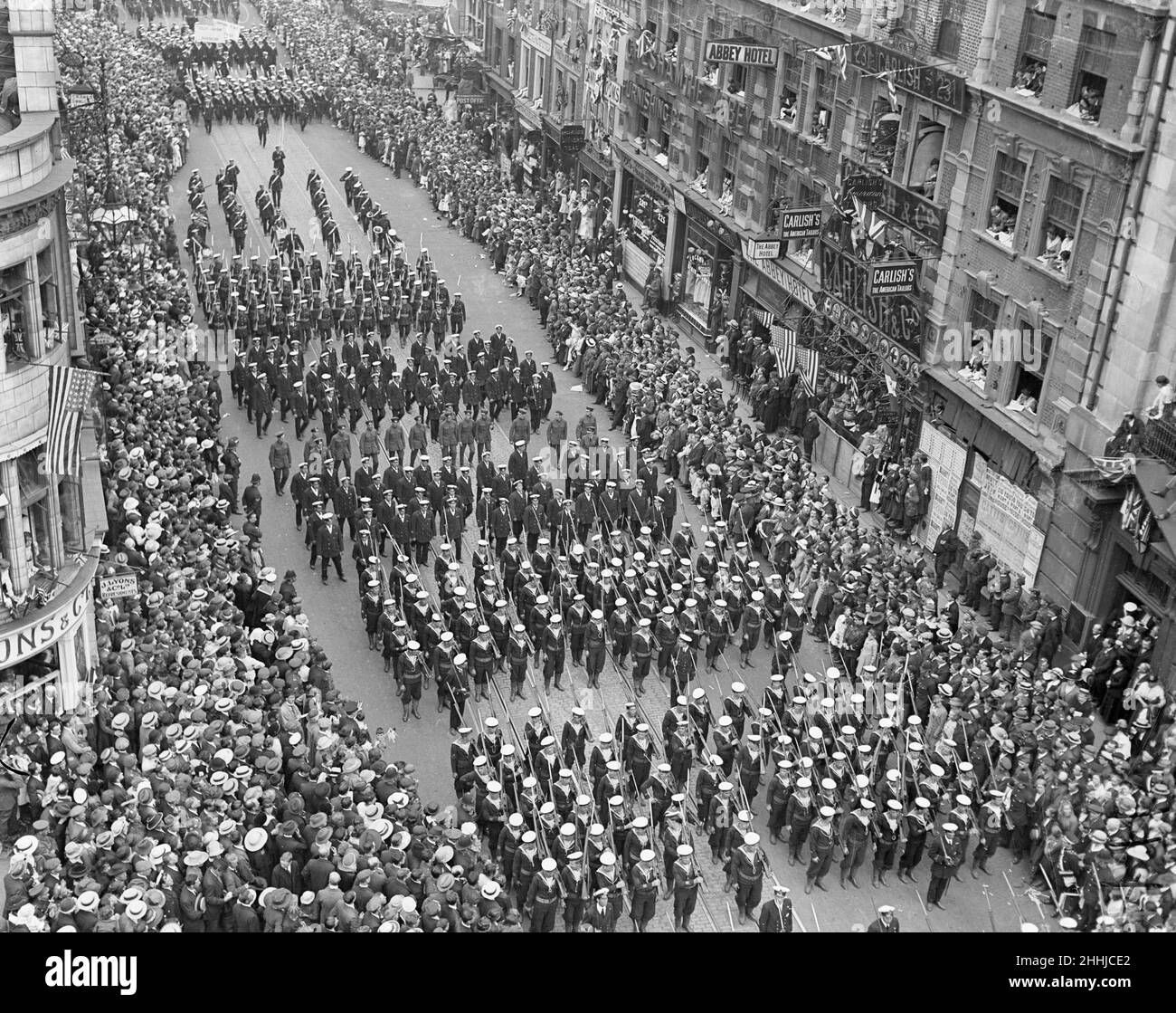 La vittoria di Londra marzo, marinai. Maggio 1919 Foto Stock